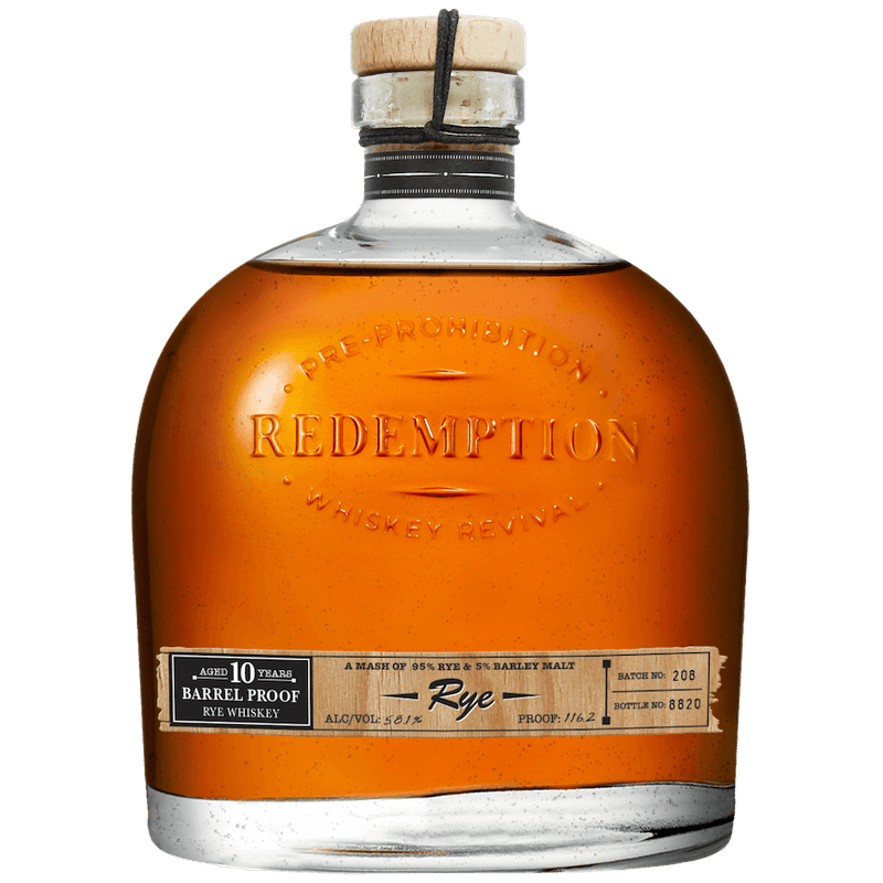 Redemption Rye Whiskey Barrel Proof 10 Year (750ml) – ForWhiskeyLovers.com